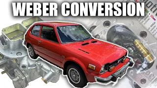 Weber 32/36 - STEP BY STEP - Carburetor Conversion - CVCC First Generation Honda Civic (1977 CVCC)