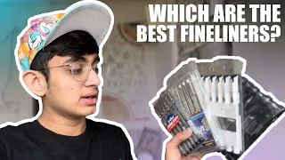 WHICH ARE THE BEST PEN FINELINERS || OHUHU VS BRUSTRO VS MICRONS VS ARTLINE