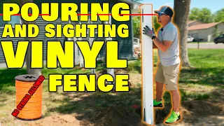 Setting Vinyl Fence Posts In Concrete Without A String