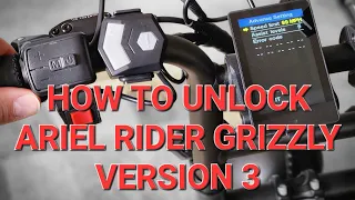 How to unlock speed limit on Ariel Rider Grizzly V3