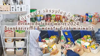 BONGKAR & REFFIL STOCK BELANJA BULANAN MARET 2024. GROCERY SHOPPING HAUL