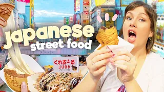 WE TRIED JAPANESE STREET FOOD IN OSAKA 🇯🇵 Tour Around Japan's Delicious Viral Food Capital!