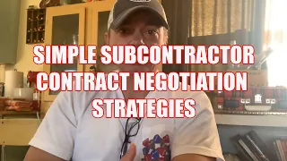 Subcontractor Contract Negotiations