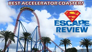 Superman Escape Review, Warner Bros. Movie World Intamin Launch Coaster | Best Accelerator Coaster?