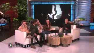 One Direction Talks about falling on Ellen