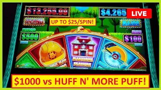 🔴 $1000 vs Huff N' More Puff - LIVE SLOTS S1: Ep. 1 | The Big Payback