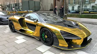 Supercar Convoy Takes Over a London Street plus a Gold McLaren Senna, hypercars | Supercar Spotting