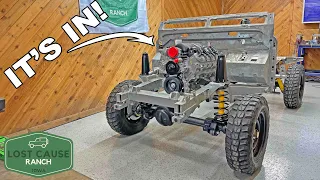 The Engine Is In! | LS3 Land Rover Defender From The Ground Up