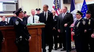 President Obama Meets with Police Officers in New York