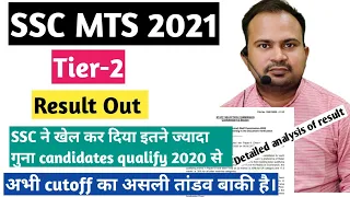 SSC MTS 2021 | tier-2 result out detailed analysis of result | 3गुना से ज्यादा qualify cutoff बढ़ेगी