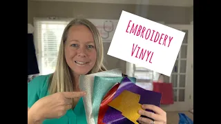 How to Embroider with Glitter Vinyl