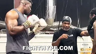 FRANCIS NGANNOU FULL MIKE TYSON WORKOUT; INSIDE TRANING CAMP FOR TYSON FURY SHOWDOWN