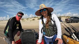 2 days Kayak fishing Padre Island National Seashore in Texas! PART1