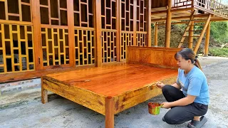 How to make a beautiful wooden bed - homemade furniture
