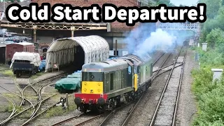 50008 & 20007 Engine START & Cold SMOKEY Departure from Kidderminster 24/05/24