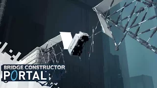 BRIDGE CONSTRUCTOR PORTAL - Level 11 to 15! (Gameplay)