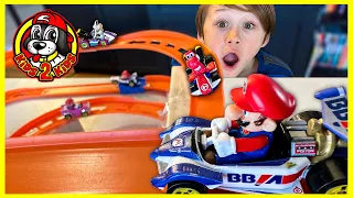 Kids Build🏎 Longest Mario Kart & Minecraft Race WITH ALL OUR HOT WHEELS TRACK COMPILATION