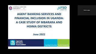 Webinar to Validate the Study on Agent Banking Services in Western Uganda