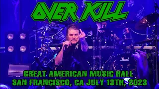 Overkill - Great American Music Hall  San Francisco, CA 07/13/23 Full Show