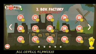 RED BALL 4 : BOX FACTORY, ALL LEVELS FLAWLESS (With Timestamps), NO DAMAGE