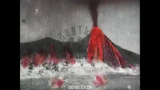 Hand-coloured Film of Model Volcano Eruption, 1900s - Film 1011164