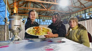 Cooking Pilaf With Vegetables From Grandma's Garden and Watering Fruit Trees In our Village!