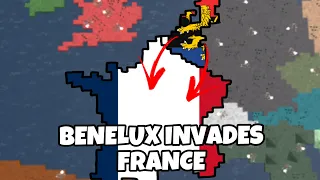 BENELUX INVADES FRANCE in NATIONS ROLEPLAY: REMASTERED! but then this happens… | Roblox NRR