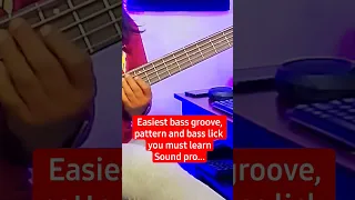 Easiest bass groove, pattern and bass lick you must learn. Sound pro...  #shorts