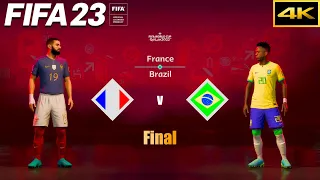 FIFA 23 | FRANCE vs. BRAZIL | FIFA World Cup Qatar Final | PS5 4K