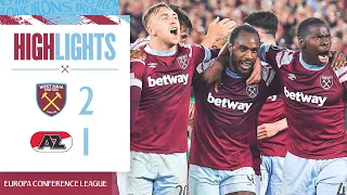 West Ham 2-1 AZ Alkmaar | First Leg Advantage Secured | Europa Conference League Highlights