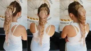 Простая прическа в школу с плетением/Easy school hairstyle/Irresistible me