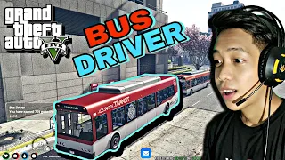 BUS DRIVER FOR A DAY | GTA V Role Play (nahuli Ako Ng Police!)