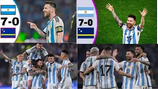 Argentina vs Courasao 7-0 | Messi Hattrick | All Goals & Extended Highlights