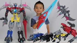 Megazord Surprise  Building The Five Battle Zords With Ckn Toys