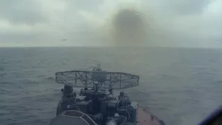 МРК «Гейзер» стреляет крылатой ракетой "Малахит"