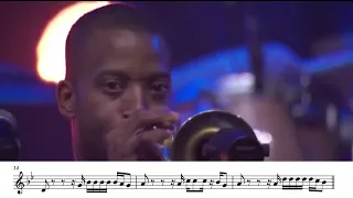 Trombone Shorty plays with the crowd (live @ l'Olympia 2013) - Transcription
