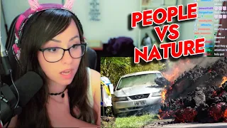 Bunny REACTS to People Vs Nature Fails | Crazy Weather Caught on Camera !!!