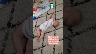 My 7 Month old baby is LEARNING HOW TO CRAWL!!! 🥺