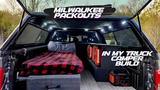 Complete Truck Camping Setup Using Milwaukee Packouts In My Build !