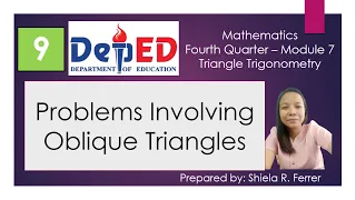 Problems Involving Oblique Triangles (Law of Sines & Cosines)