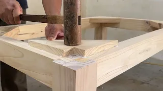 Woodworking Ideas With Connections Without Screws // Wooden Table Design With Only Joints