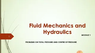 Numerical problems on total pressure and centre of pressure