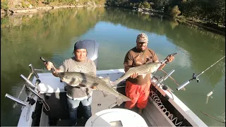 Striper Fishing Trip to Smith Mountain Lake with SOTC and NC Civil  #planerboards #striperfishing