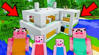 Peppa Pig Build A Modern House in Minecraft