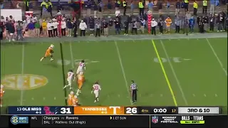 Ole Miss vs Tennessee final play 2021