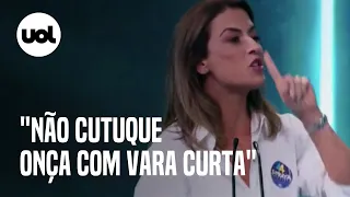 Debate: Soraya rebate Bolsonaro em direito de resposta: 'Não cutuque onça com vara curta'