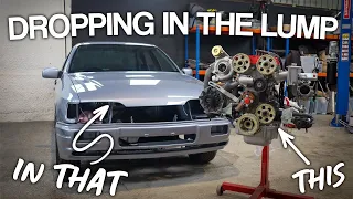 Sierra Cosworth Restoration Part.4827 - The Engine is In!