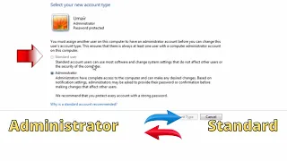 How To Change Account Type In Windows 7 ( Administrator to Standard )