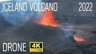 Drone explores New Iceland Volcano 🌋 See growing volcano cone! (4k) 10.08.22.