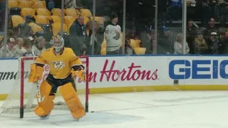 Pekka Rinne & Juuse Saros entrance, warmups and pre-game | December 12, 2019 @ Buffalo Sabres